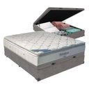 Ver imagem 1 de Cama + Box com Baú Casal e Colchão Freedom Ortobom D33 Cor:cinza