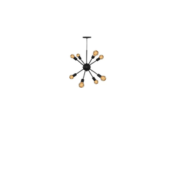 Lustre Pendente Moderno Atomo Sputinik PT Fosco 8L - 1