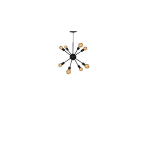 Lustre Pendente Moderno Atomo Sputinik PT Fosco 8L