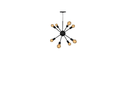 Ver imagem 1 de Lustre Pendente Moderno Atomo Sputinik Pt Fosco 8l