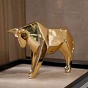 Ver imagem 2 de Escultura Decorativa Touro Dourado em Cerâmica 20x30x9 cm - D'Rossi