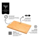 Ver imagem 3 de Tábua de Corte Gourmet Bambu Ecokitchen 22x32 Mimo Style