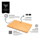Ver imagem 3 de Tábua de Corte Gourmet Bambu Ecokitchen 22x32 Mimo Style