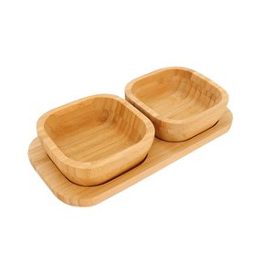Jogo Petisqueira com Base Bambu Ecokitchen 23 Cm Mimo Style