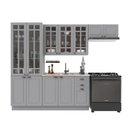 Ver imagem 2 de Armário de Cozinha Modulada Compacta Fidelitá Nara 100% MDF 4 Peças 280cm 12 Portas 2 Gavetas sem