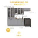 Ver imagem 5 de Armário de Cozinha Modulada Compacta Fidelitá Nara 100% MDF 4 Peças 280cm 12 Portas 2 Gavetas sem