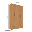 Ver imagem 2 de Guarda-Roupas Portofino 100% MDF 4 Portas 2 Gavetas