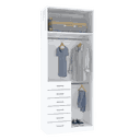 Ver imagem 1 de MÓDULO CLOSET ARMÁRIO SEM PORTAS CABIDEIRO 6 GAVETAS M511.B MUNDI MOVEIS
