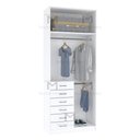 Ver imagem 6 de MÓDULO CLOSET ARMÁRIO SEM PORTAS CABIDEIRO 6 GAVETAS M511.B MUNDI MOVEIS