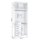 Ver imagem 2 de MÓDULO CLOSET ARMÁRIO SEM PORTAS CABIDEIRO 6 GAVETAS M511.B MUNDI MOVEIS