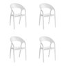 Kit 4 Cadeiras de Jantar Glass Plus Kappesberg Uz4004 Branca - 2