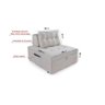 Puff Cama Sofá Retrátil Cozy Boucle Luxo Descanso - 5