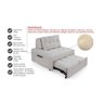 Puff Cama Sofá Retrátil Cozy Boucle Luxo Descanso - 6