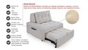 Ver imagem 6 de Puff Cama Sofá Retrátil Cozy Boucle Luxo Descanso