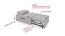Ver imagem 7 de Puff Cama Sofá Retrátil Cozy Boucle Luxo Descanso