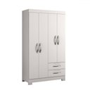 Ver imagem 6 de Guarda-roupa Infantil 4 Portas 2 Gavetas Essen Flex Rosa/branco - Pnr Móveis