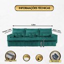 Ver imagem 3 de Sofá Fusion 3.30m Elétrico com Usb e Vibro Massagem - Verde