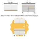 Ver imagem 5 de Cozinha Compacta com Bancada Americana 1 Porta Veneza Multimóveis Mp2207 Branco/dourado