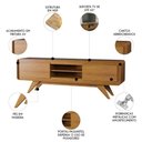Ver imagem 3 de Rack TV 65 pol 180cm Orgânico 2 Portas Cecy Nature Z56 - Mpozenato