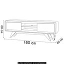 Ver imagem 4 de Rack TV 65 pol 180cm Orgânico 2 Portas Cecy Nature Z56 - Mpozenato