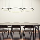 Ver imagem 3 de Lustre Pendente Anel de Led Losi 3 Argolas Aro em Alumínio 78W