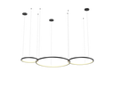 Ver imagem 1 de Lustre Pendente Anel de Led Losi 3 Argolas Aro em Alumínio 78W