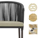 Ver imagem 5 de 5 Cadeiras de Jantar Noronha Marrom Corda Náutica E7 Trama Preto