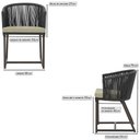 Ver imagem 4 de 5 Cadeiras de Jantar Noronha Marrom Corda Náutica E7 Trama Preto