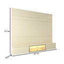 Ver imagem 4 de Painel para TV até 85 Polegadas Luminare 3 Portas com Vidro Reflecta e LED 100% MDF Off White - Geli