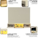 Ver imagem 5 de Painel para TV até 85 Polegadas Luminare 3 Portas com Vidro Reflecta e LED 100% MDF Off White - Geli