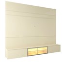 Ver imagem 2 de Painel para TV até 85 Polegadas Luminare 3 Portas com Vidro Reflecta e LED 100% MDF Off White - Geli