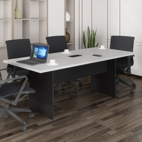 Mesa de Escritório Reunião 200cm com Caixa de Tomadas Multimóveis CR25334 