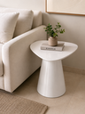 Ver imagem 3 de Mesa Lateral Orgânica Canya 50 cm - Laca Branco