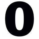 Ver imagem 1 de Número 0 em Acm Preto 125mm - 600-0 - Numeral