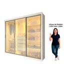Ver imagem 6 de Guarda-Roupa Casal 3 Portas Reflecta com LED 100% MDF Royale Branco