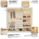 Ver imagem 7 de Guarda-roupa Casal 3 Portas Reflecta com Led 100% Mdf Royale