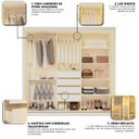 Ver imagem 7 de Guarda-Roupa Casal 3 Portas Reflecta com LED 100% MDF Royale Branco