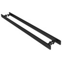 Ver imagem 4 de Puxador Barra Chata Inox Preto Para Porta De Madeira 120 cm