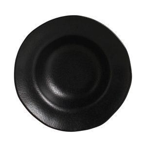 Prato de Sobremesa/entrada Geo Carbon Matte 250ml 19cm Porto Brasil Preto