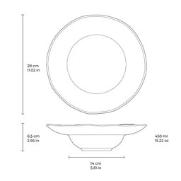 Prato de Sobremesa/entrada Geo Carbon Matte 250ml 19cm Porto Brasil Preto - 6