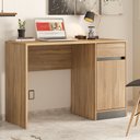 Ver imagem 2 de Escrivaninha Mesa p/ Computador Alaska c/ Gaveta Amendola/ Grafito Home Office Escritório - Bela Móv