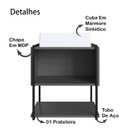 Ver imagem 3 de Gabinete Suspenso Banheiro 50 cm Com Cuba Preto Grafite P1009 PP