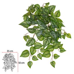 Folhagem Argreia Pendurar Real Toque com Proteção Uv Verde 50cm - 2