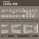 Ver imagem 3 de Paneleiro 60 cm 3 Portas Branco/Crema Vik Madesa