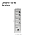 Ver imagem 5 de Paneleiro 60 cm 3 Portas Branco/Crema Vik Madesa
