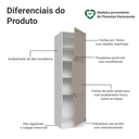 Ver imagem 6 de Paneleiro 60 cm 3 Portas Branco/Crema Vik Madesa