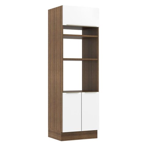 Torre Quente 70 Cm 3 Portas Rustic/Branco Veludo
