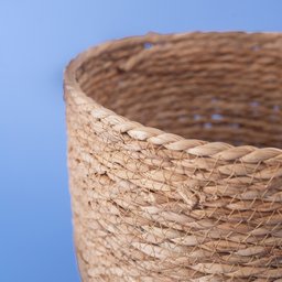 Cesto Organizador Redondo com Alças 25cm de Palha Seagrass e Corda - Oikos - 7