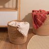 Cesto Organizador Redondo com Alças 25cm de Palha Seagrass e Corda - Oikos - 5