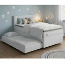 Ver imagem 1 de Cama Box com Colchão de Molas Ensacadas Pillow Top Neve + Auxiliar de Espuma Unique Solteiro 88cm